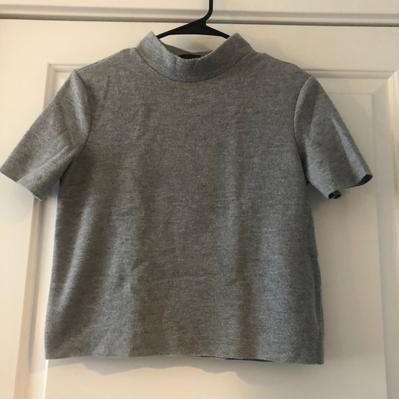 Zara Trafaluc Mock Neck Short Sleeve Shirt - Picture 3 of 5